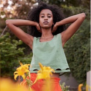 Eve Gravel crop top shirt